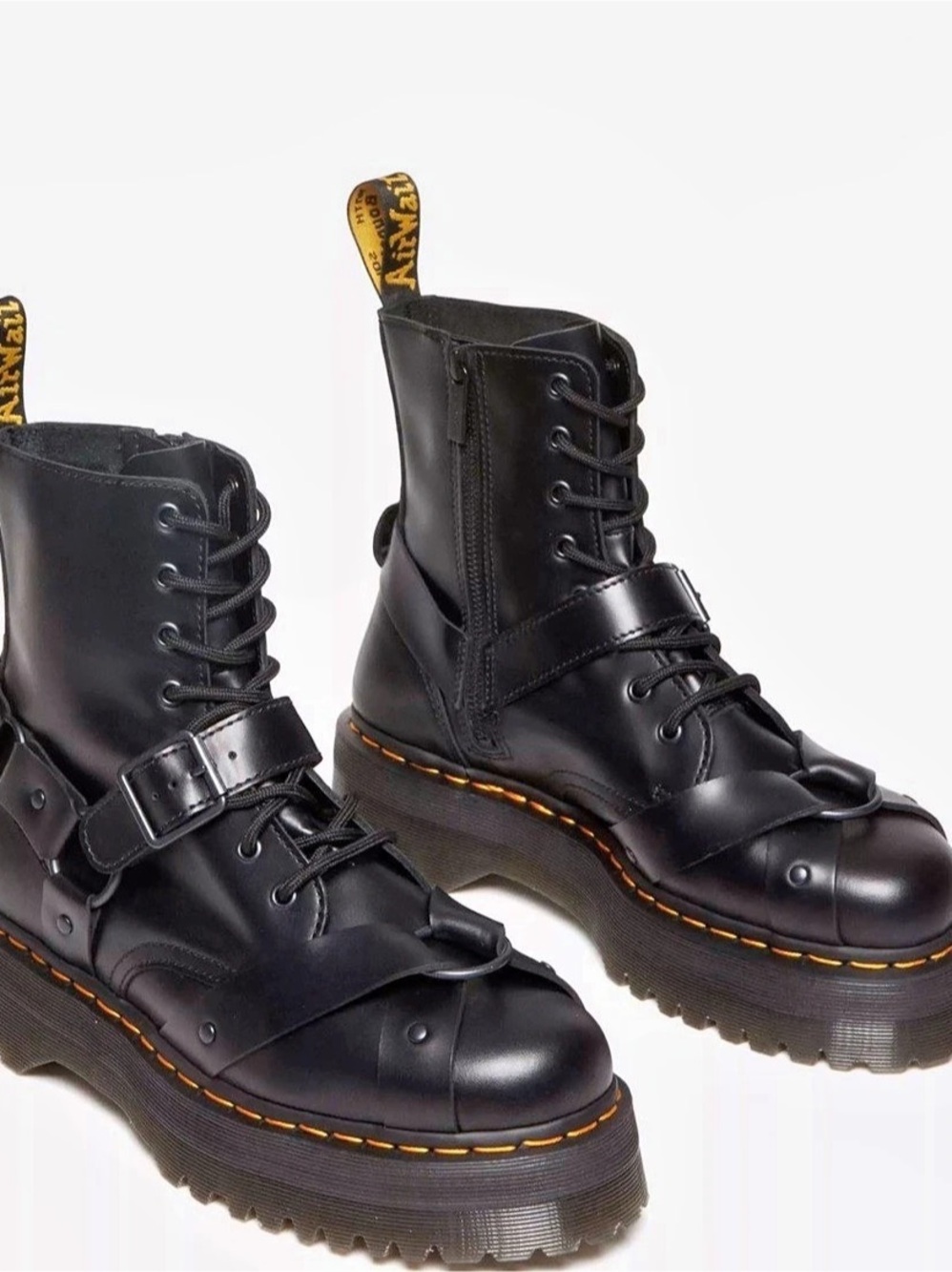Dr. Martens 1460 Quad Harness Platform Boots Black